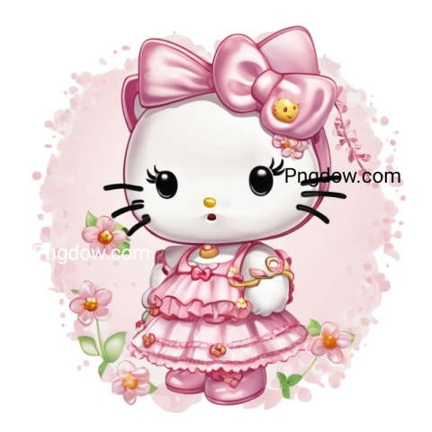 Cute Hello Kitty wallpaper featuring a delightful design, perfect for fans seeking a charming background