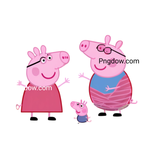 colorful Peppa Pig sticker featuring the beloved cartoon character in a playful pose, perfect for decoration