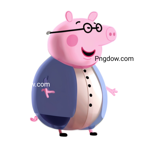 colorful PNG image of Peppa Pig, featuring the beloved cartoon character in a playful pose