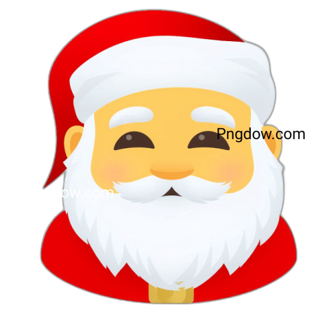 Santa Claus emoji, festive and cheerful, perfect for Christmas themed designs and decorations  Free PNG and clipart available