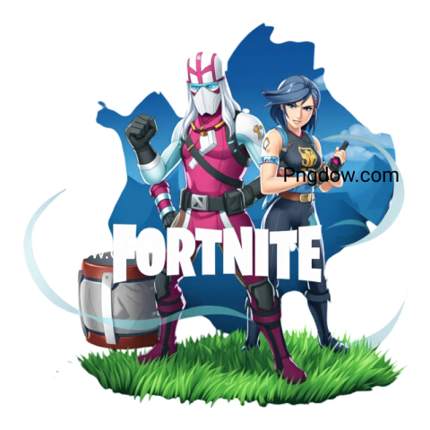 Vector illustration of Fortnite, the popular battle royale game, showcasing its vibrant graphics and iconic characters