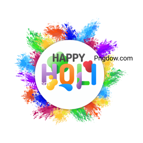 Holi clipart design