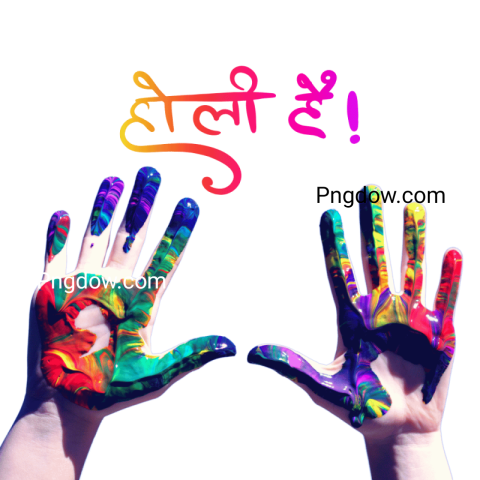 Holi color hand clipart