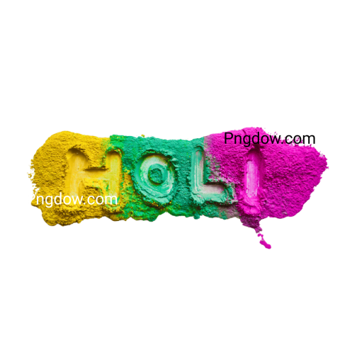 Holi colors text clipart