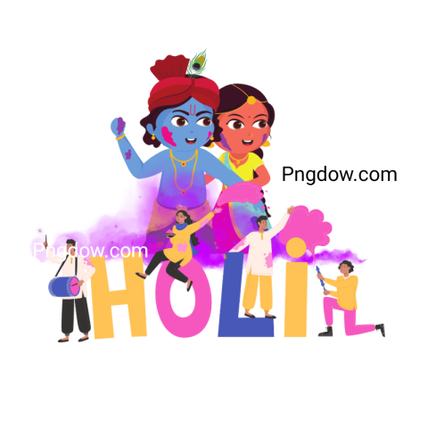 Holi Krishna clipart