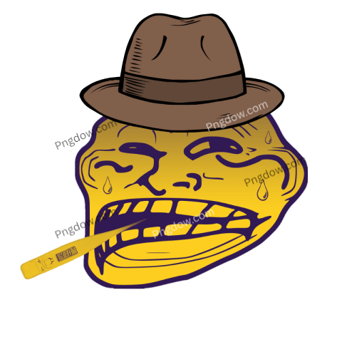Troll face png download outline