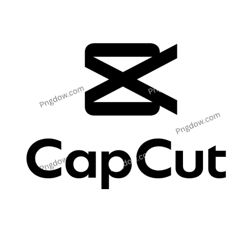 Black capcut logo png
