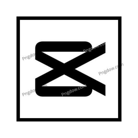 Capcut black and white logo png
