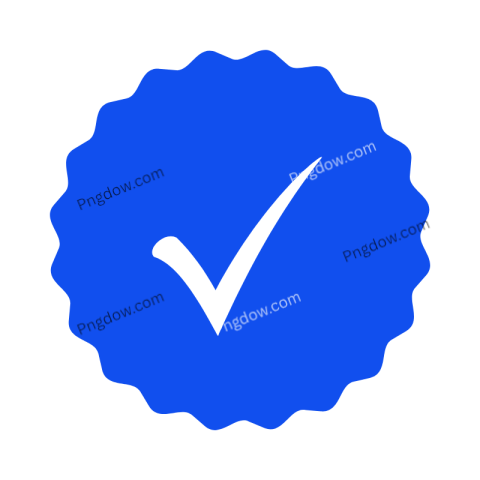 Blue check mark transparent
