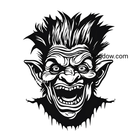 scary troll face png image for free download