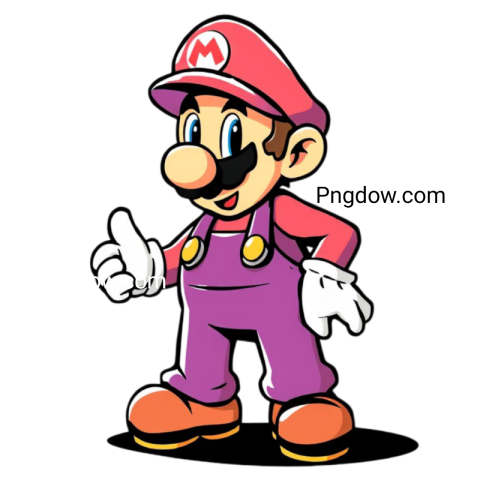 vibrant PNG image featuring multiple Mario characters from the Mario Bros franchise in a playful arrangement