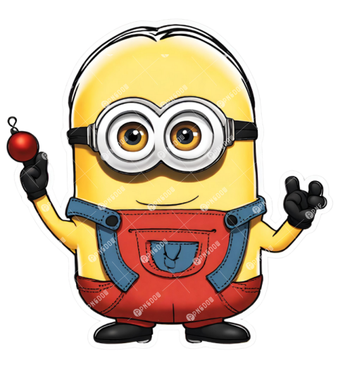 minions png, minion Christmas PNG image