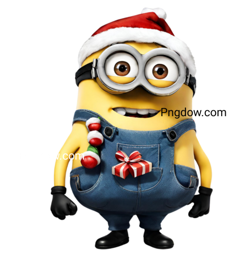 minions png, minion Christmas PNG