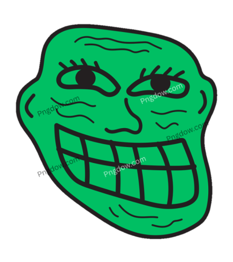 Green troll face png free download