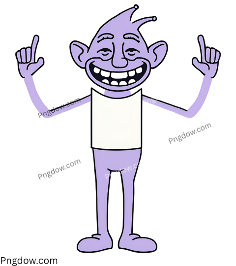 Funny Purple Troll Cartoon Character PNG - Free Download