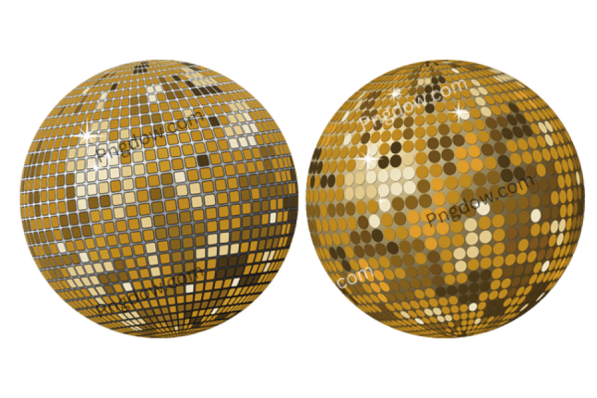 Golden Disco Ball png