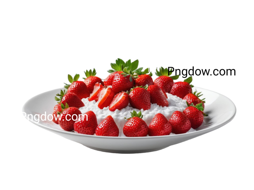 plate of strawberries png