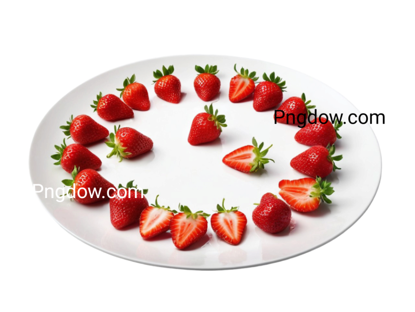 plate of strawberries Png images