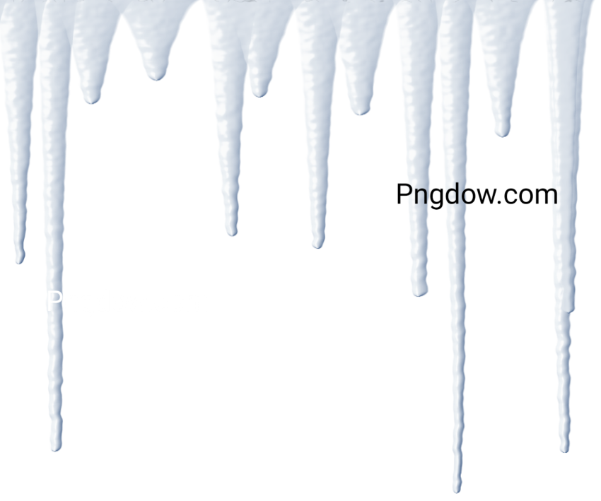 Icicles png, Transparent background