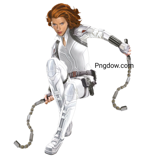 Black Widow in White Png free