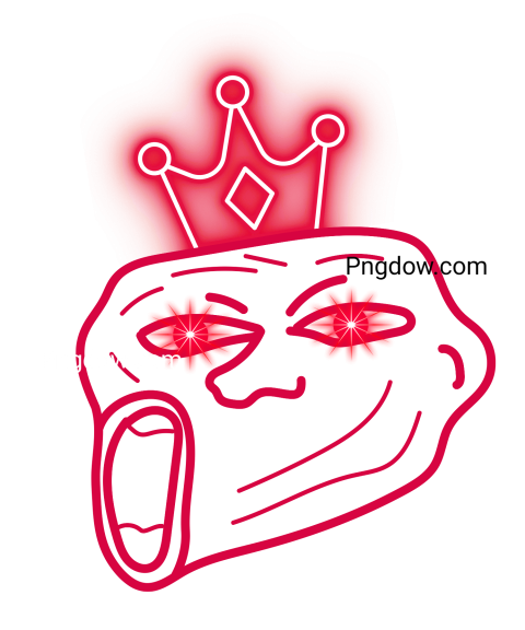 Red troll face png for free