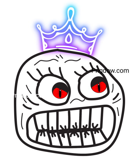 scary troll face png transparent