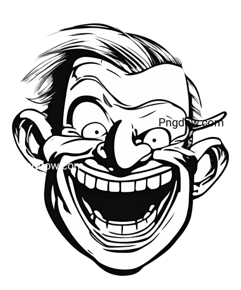 scary troll face Png for free