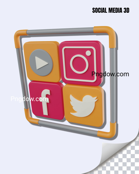 Premium SVG for Free | Social Media 3D Ilustration icon for Free Download
