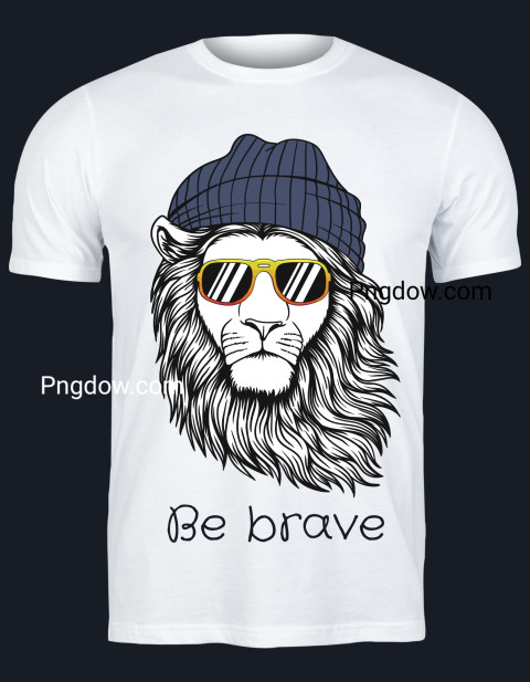 Black and Straw Be Brave Quote T Shirt, SVG template for Free