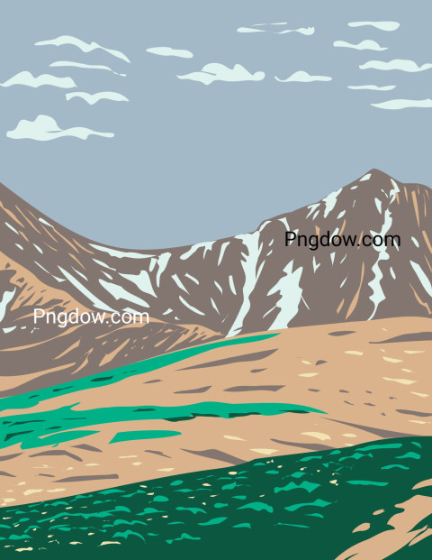 Illustration of Mountain ,vector image For Free