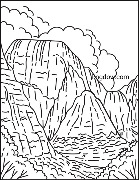 Canyon in Zion National Park ,vector image For Free