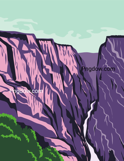 Black Canyon of the Gunnison ,vector image For Free