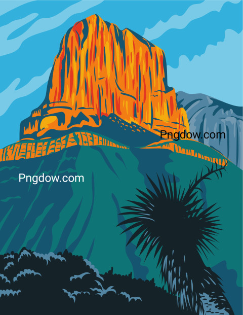 Guadalupe Mountains National Park ,vector image For Free
