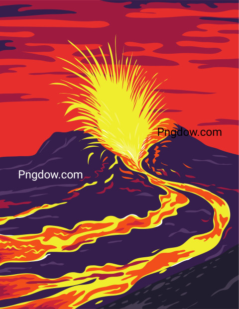 Hawaii Volcanoes National Park ,vector image For Free