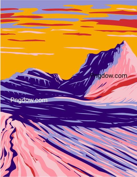 Mountain Range Illustration ,vector image For Free