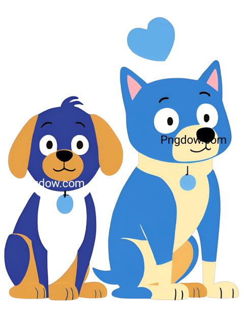 Two dogs and a cat sitting together, Png images