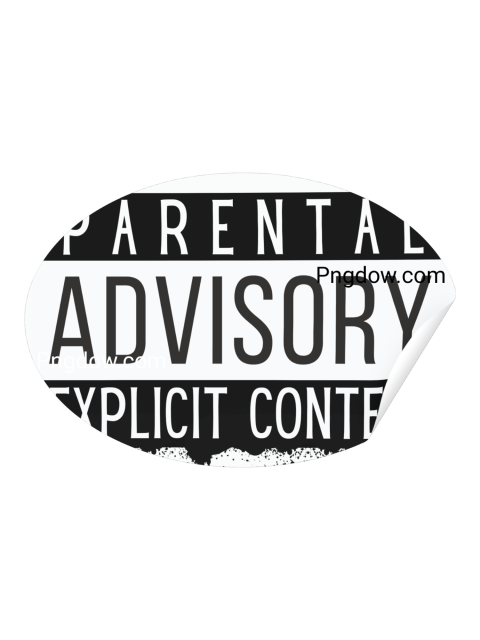 Parental advisory   explicit content warning label in red and white on a transparent background