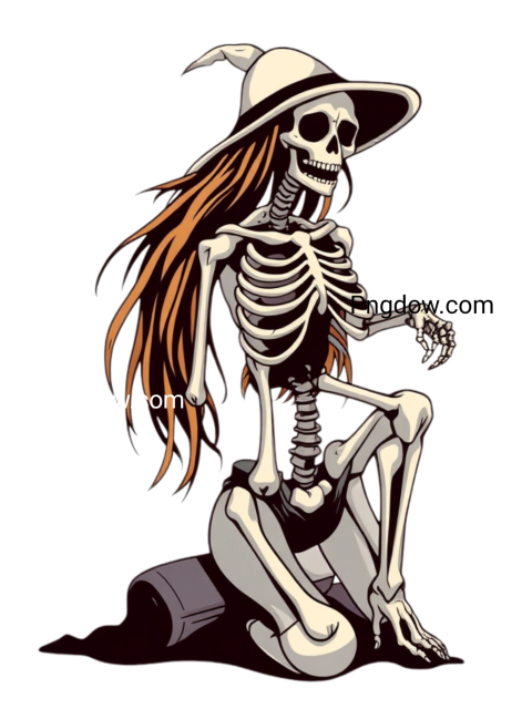 Halloween Skeleton Zombie Girl PNG download