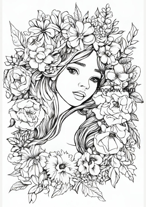 Delight Your Little Ones with Beautiful Floral Wreath Printable Coloring Pages for Girls