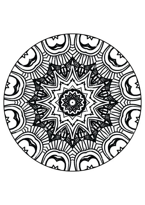 Mandala Floral Wreath Printable Coloring Pages