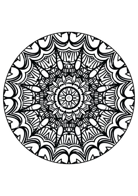 Mandala Floral Wreath Printable Coloring Pages, for free