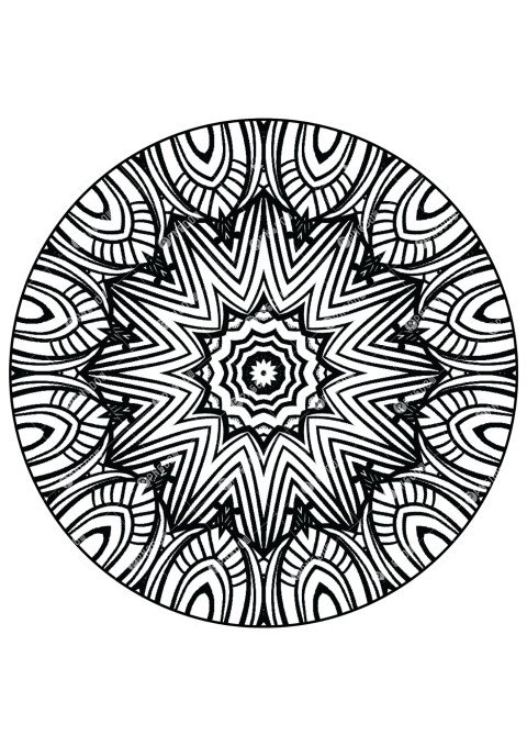 Mandala Floral Wreath Printable Coloring Pages for free