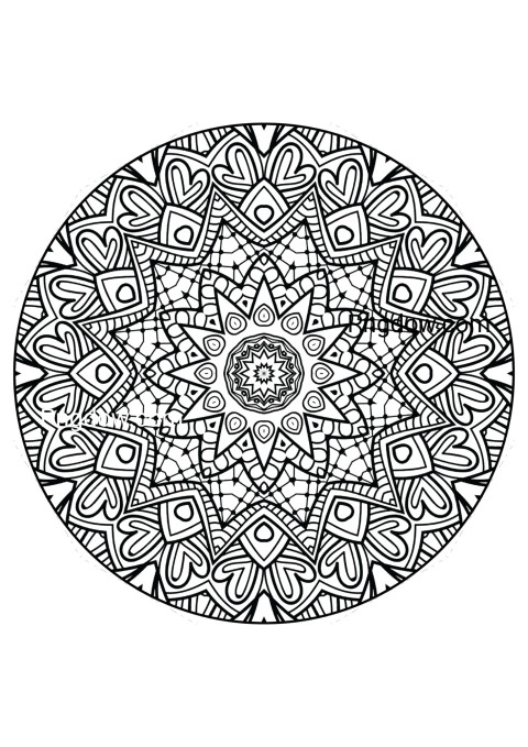 Printable Mandala Pattern Coloring Page free