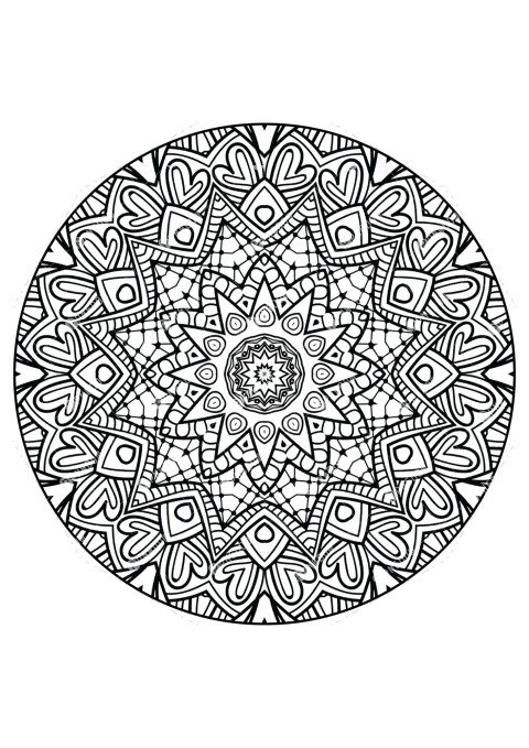 Printable Mandala Pattern Coloring Page free - Photo #15459 - Pngdow ...