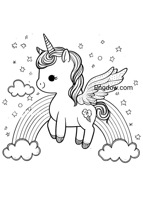 Printable Unicorn Coloring Page, free