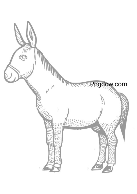 Printable Donkey Coloring Page