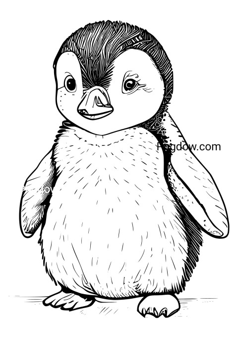 Printable Penguin Coloring Page