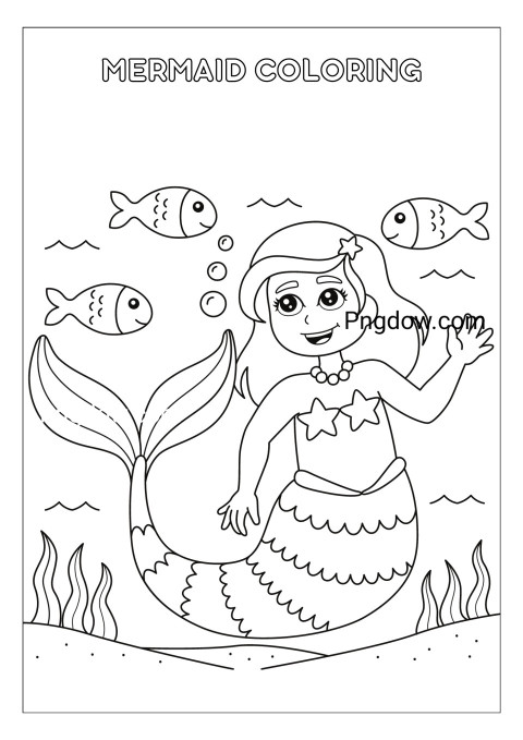 Mermaid Coloring Page for Kids