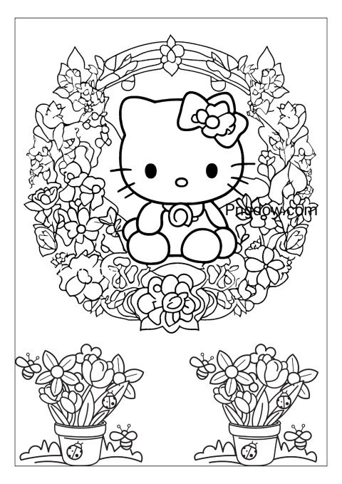 hello kitty coloring page