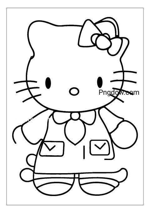 hello kitty coloring, hello kitty drawing